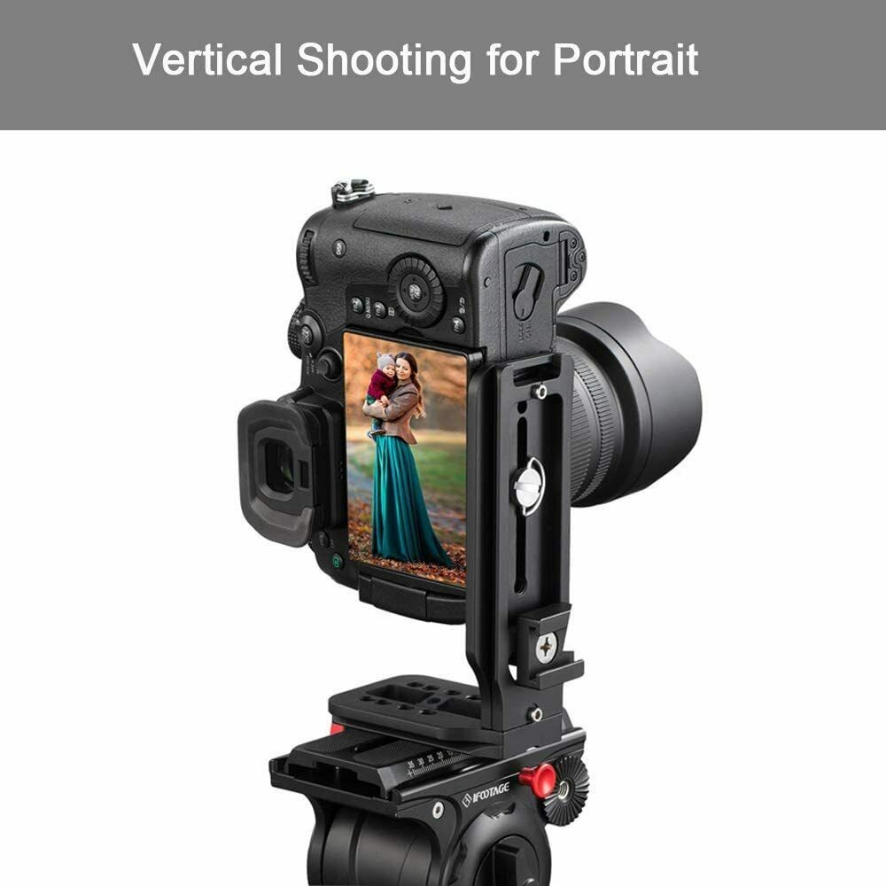 Camera L Bracket Vertical Horizontal Switching Tripod Head Quick Release Plate h