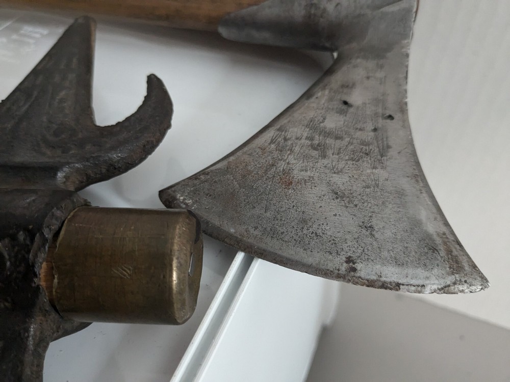 vintage decorative battle axe and tomahawk