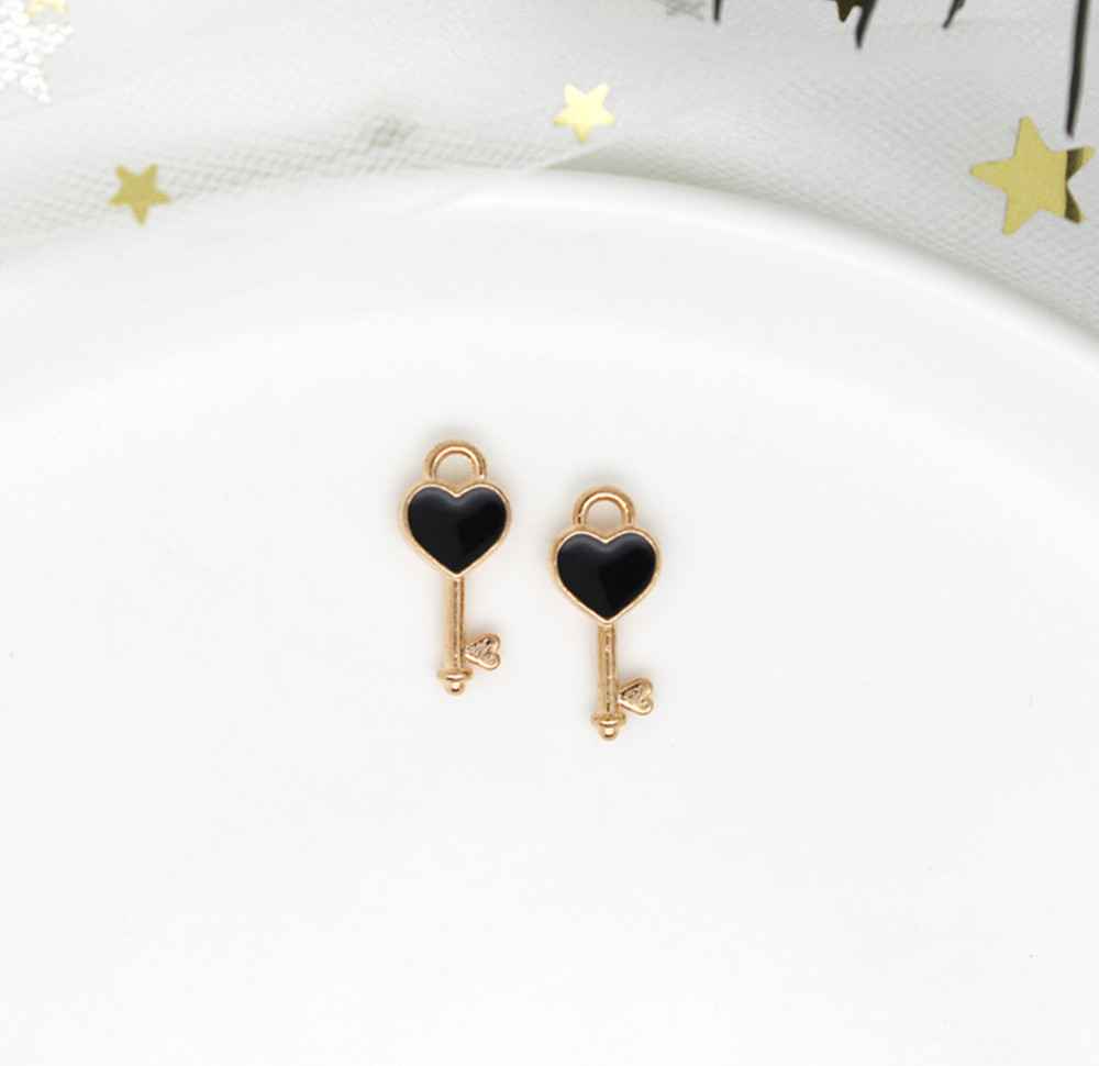 Cute Heart Key Charm (7x16mm)