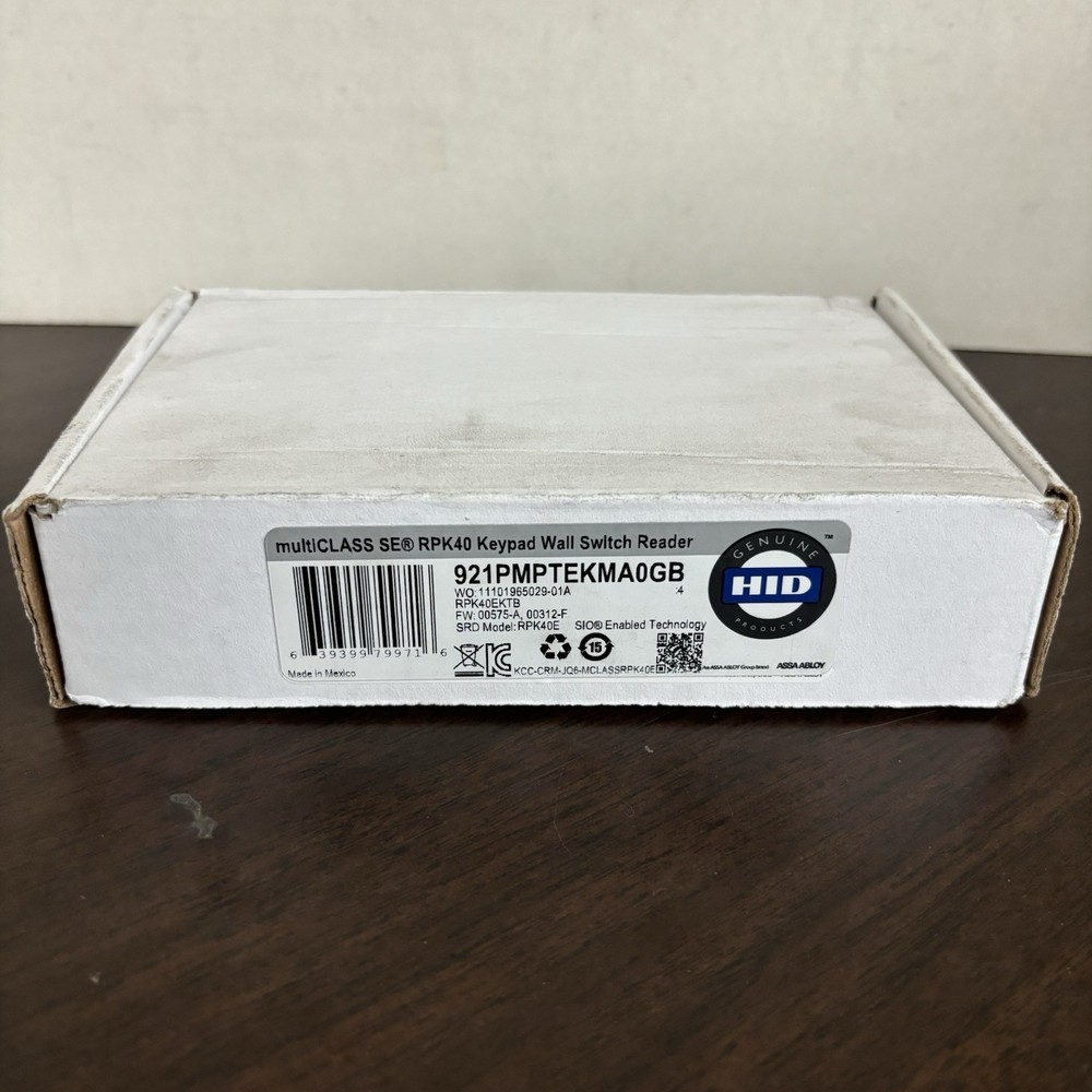 New HID 921PMPTEKMA0GB multiCLASS SE RPK40 Keypad Wall Switch Reader