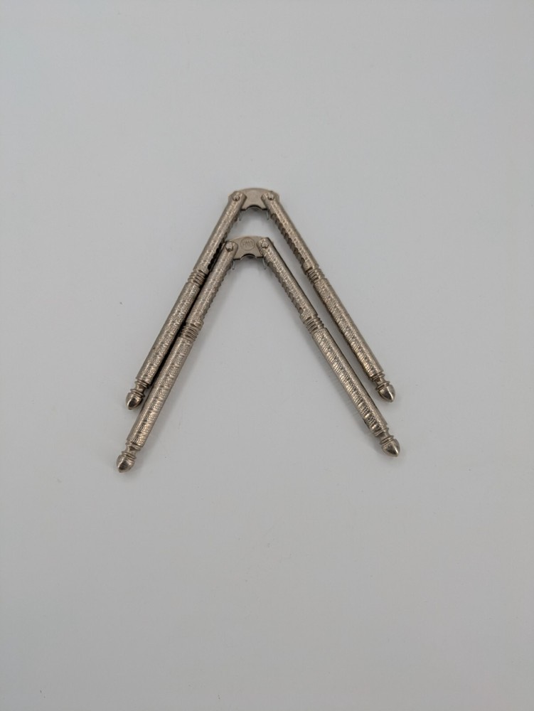 (2) Vintage HMQ Metal Nutcrackers Handheld