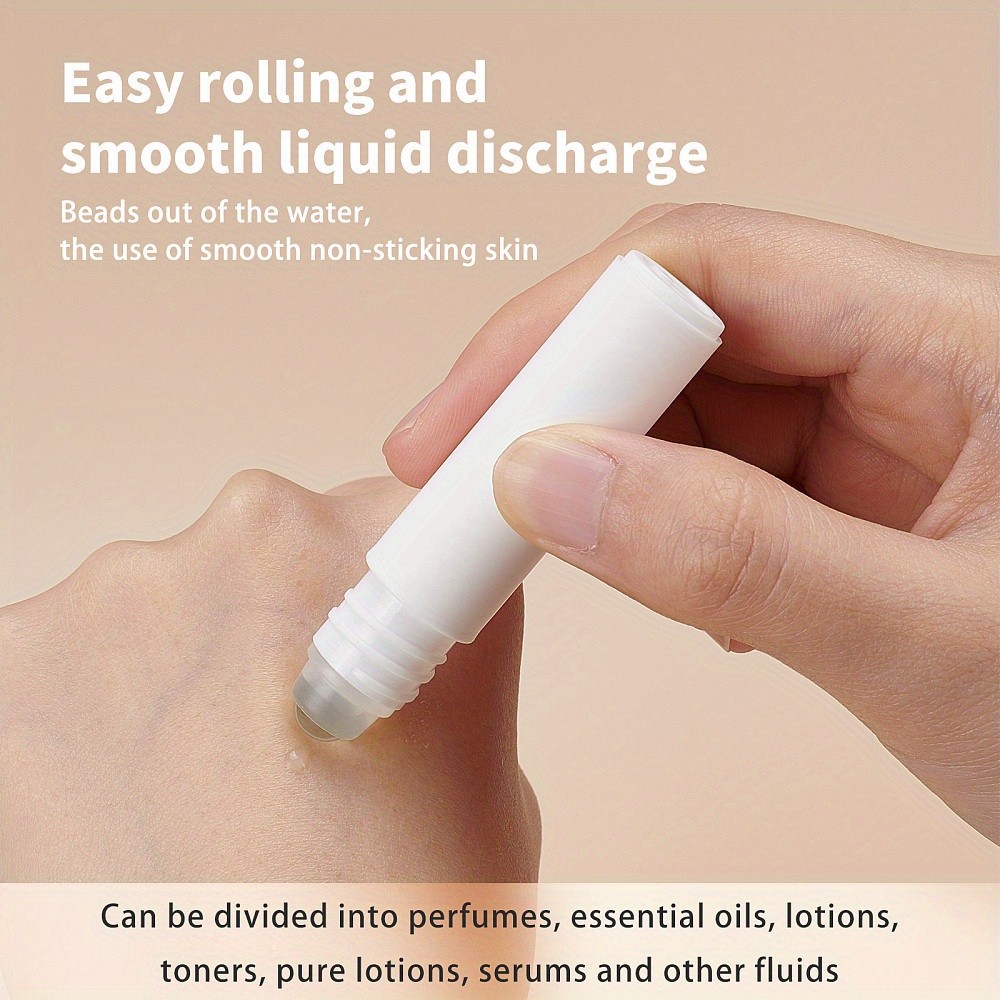 1box PP Plastic Essential Oil Empty Roller Ball Bottles with Glass Roller