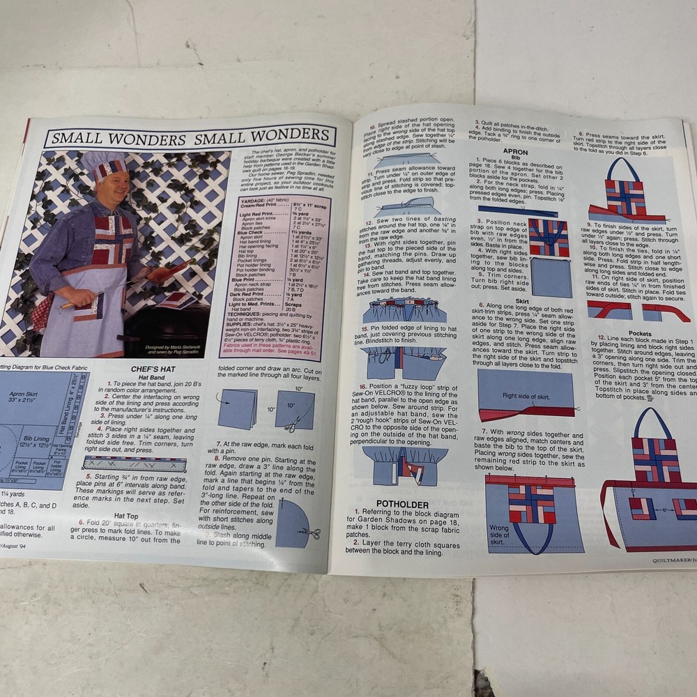 Quiltmaker Magazine July/Aug 1994 back issues Quilting 21 patterns
