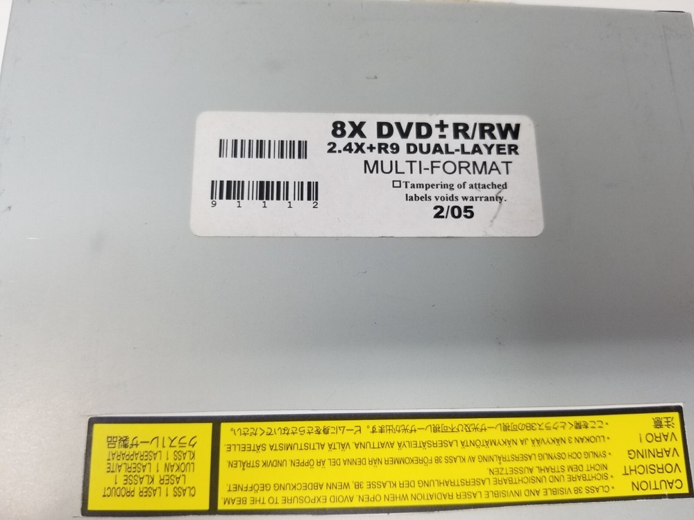 DVD +/- R/RW 8X 2.4X+R9 Dual Layer Multi Format Burner