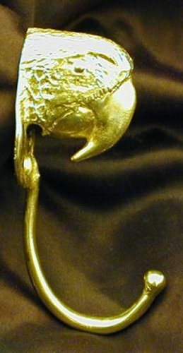 PARROT, MACAW J Hook, Robe Hook, Coat Hook, Leash Hook Bronze
