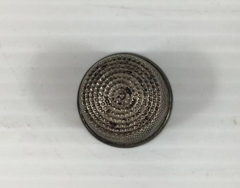 Vintage Sterling Silver Size 10 Stubby Thimble 2.2g