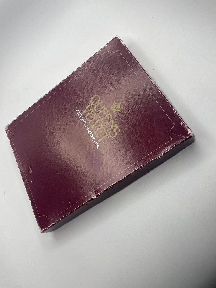 Queen’s Velvet Writing Paper – Partial Set (106 Sheets) + Basildon Bond Invitati