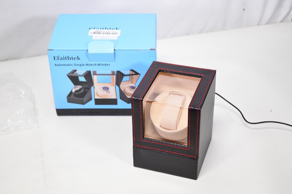 Efaithtek Black & Red Single Automatic Watch Winder