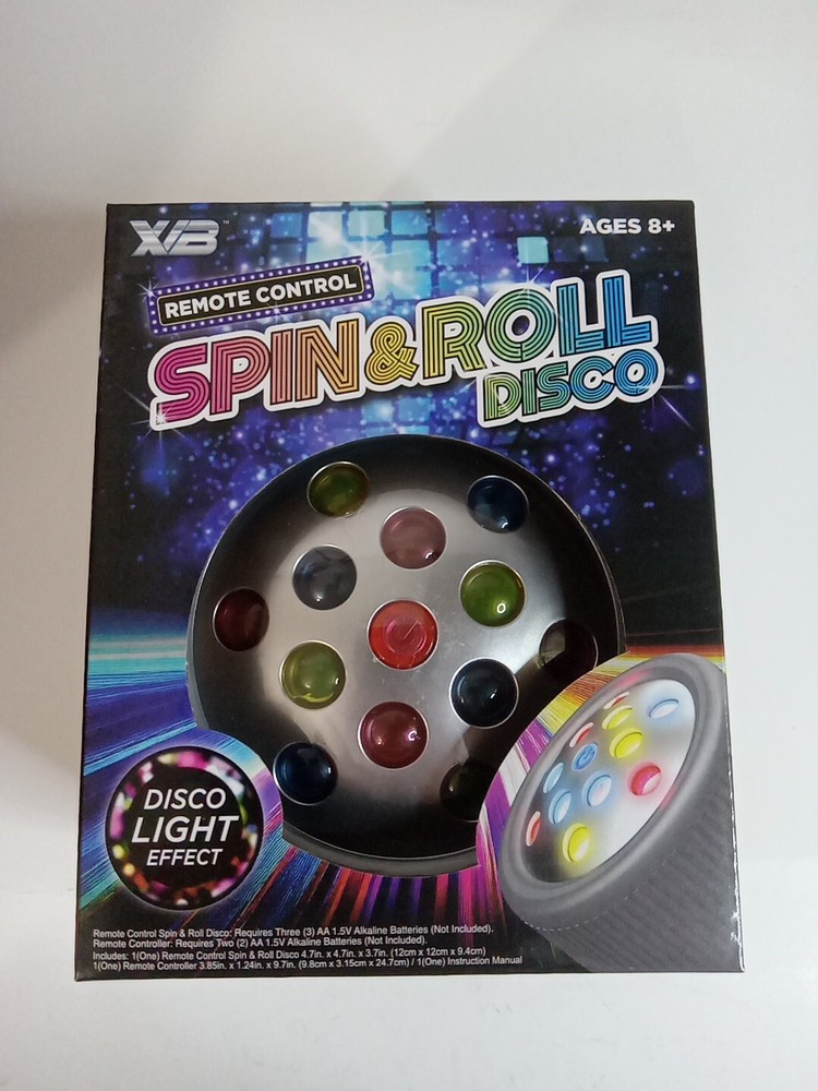 Disco Light Spin and Roll Withremote Control Great For Parties & Sleepovers