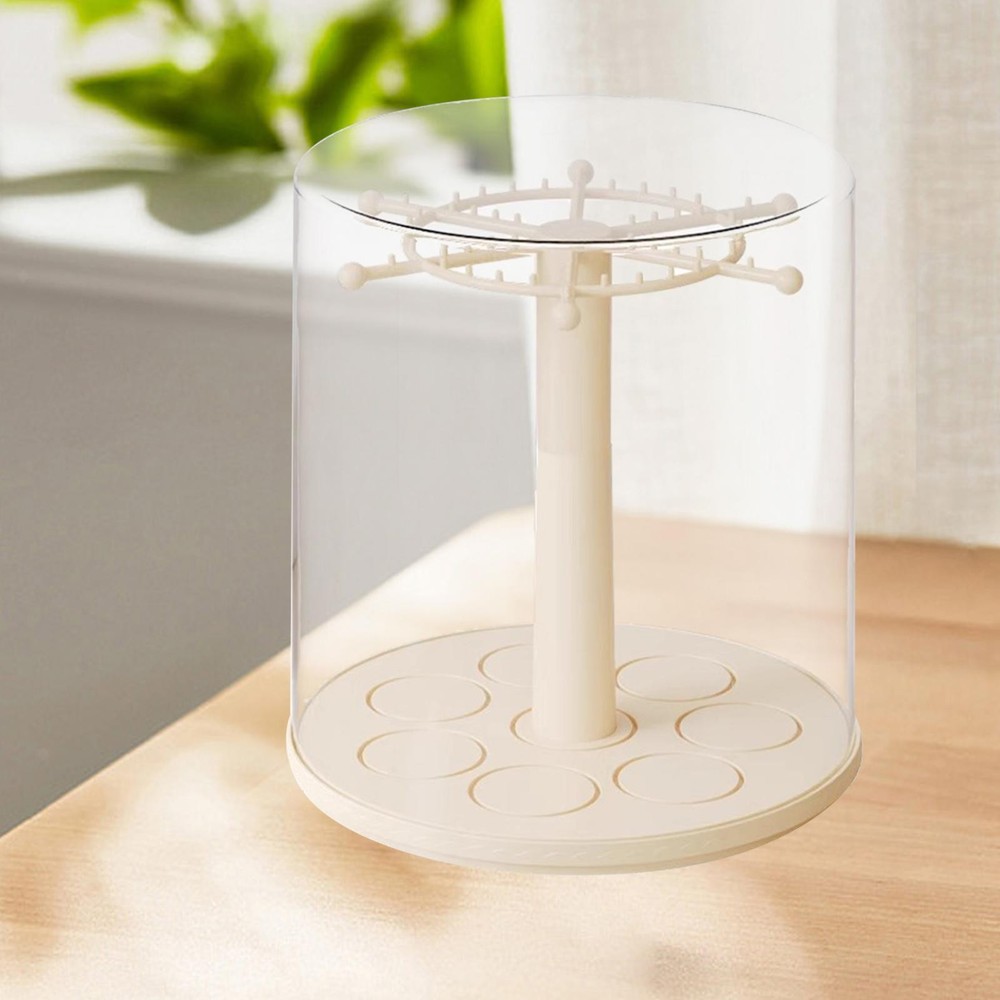 Figure Clear Display Case Doll Storage Box 360° Rotating Multipurpose Desktop
