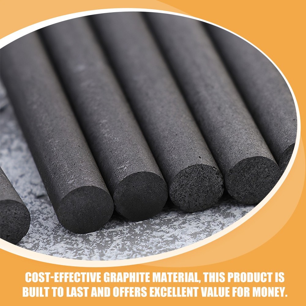12Pcs Graphite Stirring Rod Diameter for Melting Crucible Use