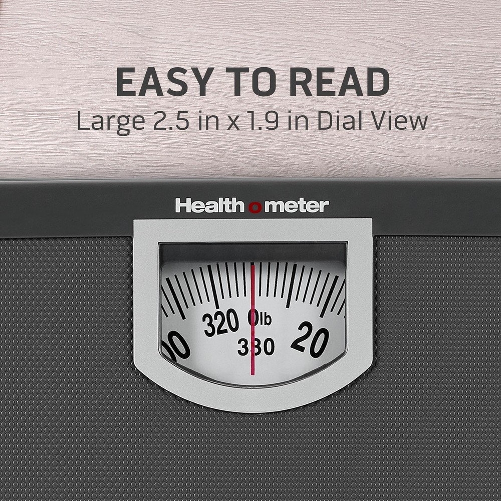Compact Dial Bathroom Scale, 330 lb. Capacity, Sturdy Metal Platform