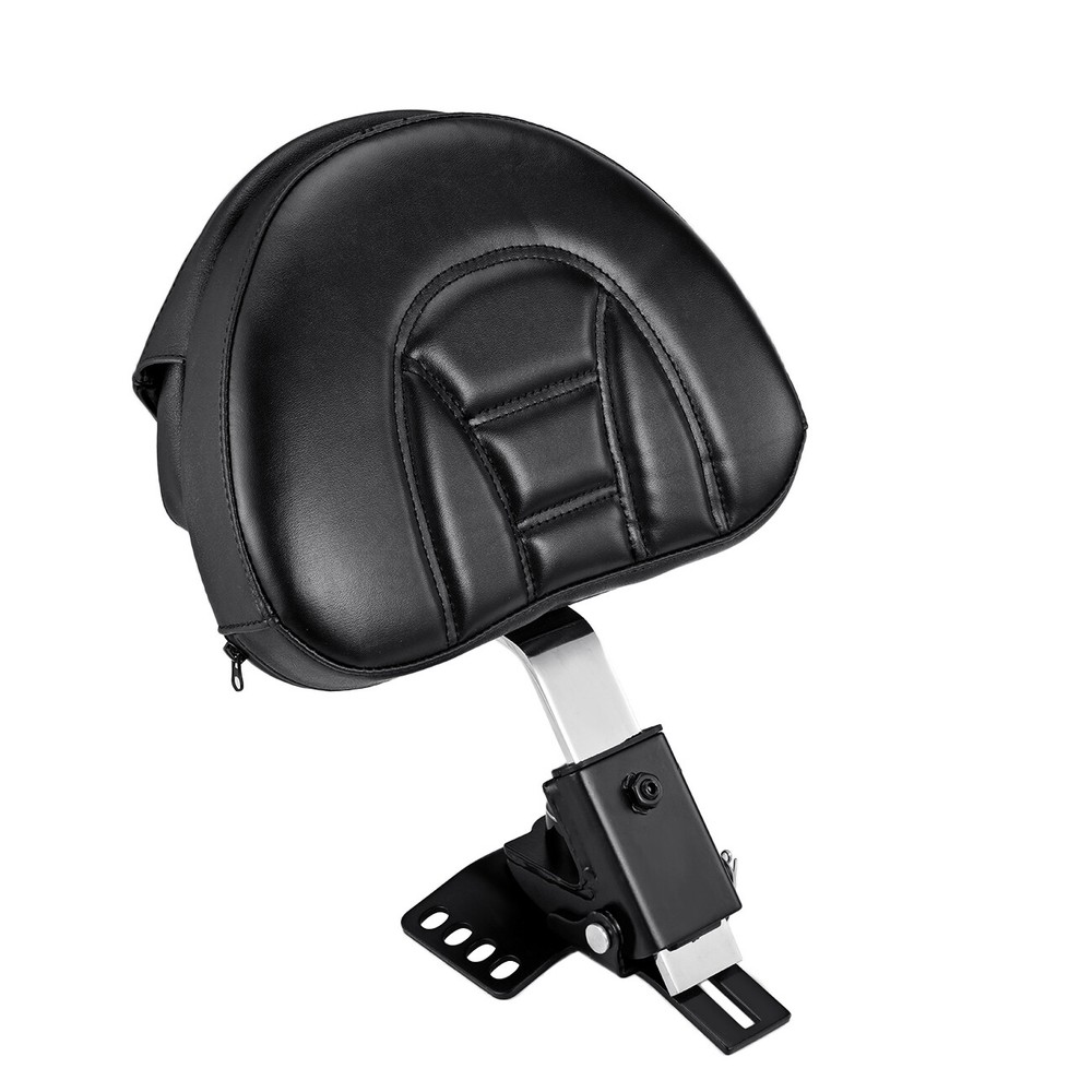 Black Adjustable Drivers Rider Backrest Mount Kit For Harley Electra Glide FLHR