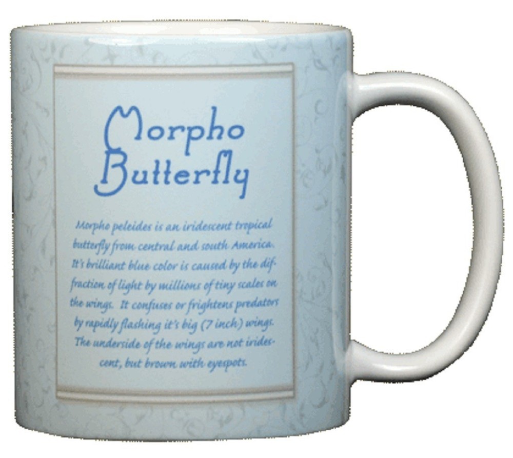 Morpho Butterfly 11 OZ. Ceramic Coffee Mug or Tea Cup