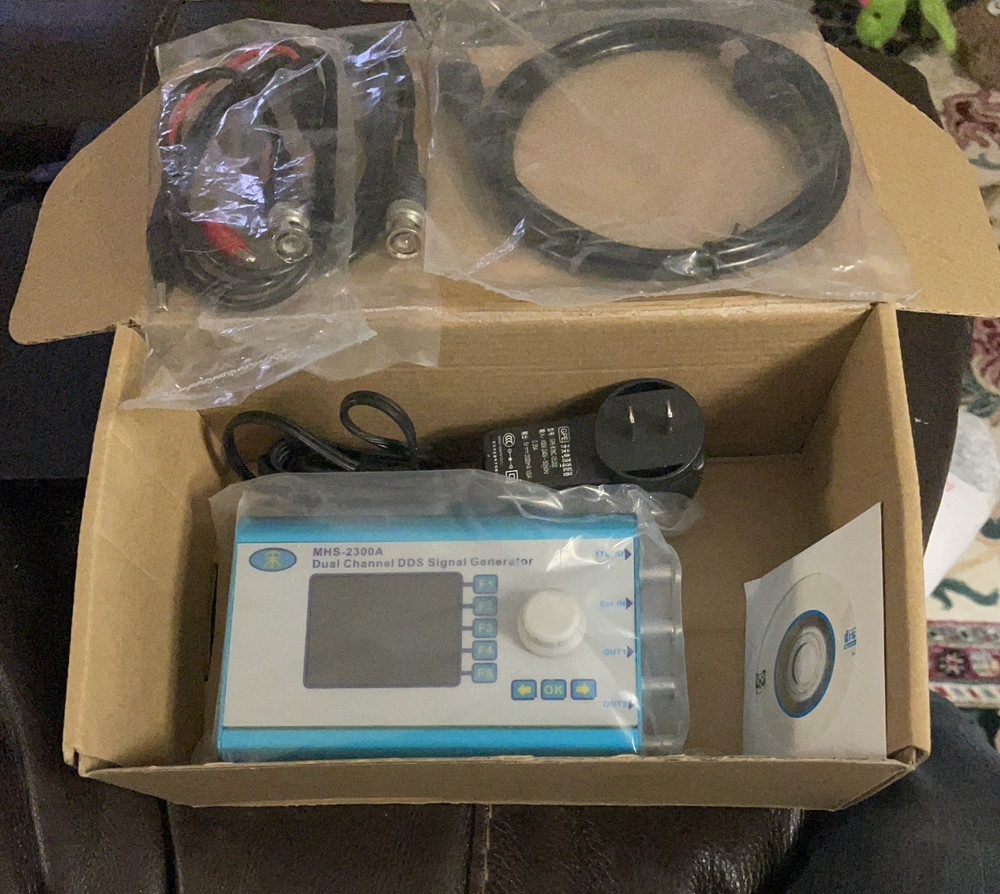 MHS2300A Arbitrary Waveform Dual-channel DDS Signal Generator w/ Power Adapter