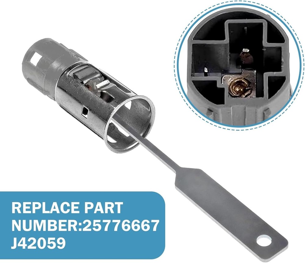 Universal Cigarette Lighter Socket with Disassembly Tool, Restores Vehicle Power