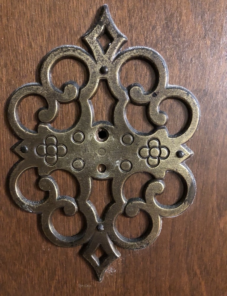 Vintage Nickel Plated Ring Pulls Decorative Cabinet Hardware Pulls