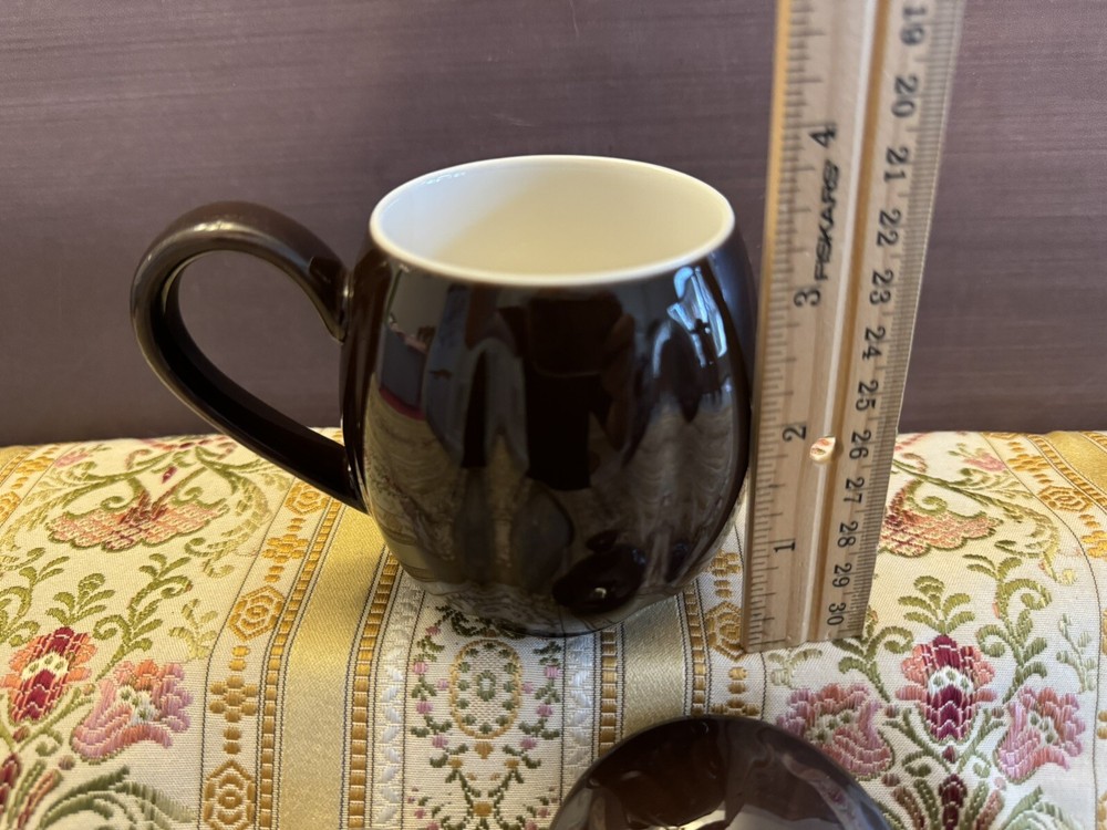 Teavana Brown Teacup Mug Infuser w/ Lid & Screen EUC
