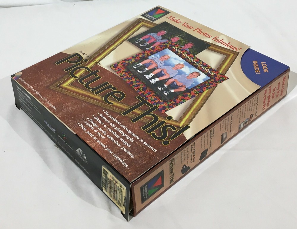 Picture This! Macmillan CD-ROM Photo Editing Software Windows 95 98 NT Complete