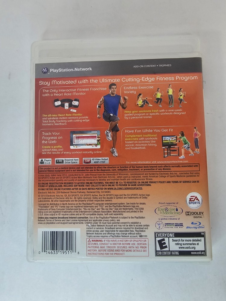 ps3 playstation 3 ea active 2 case only NO GAME