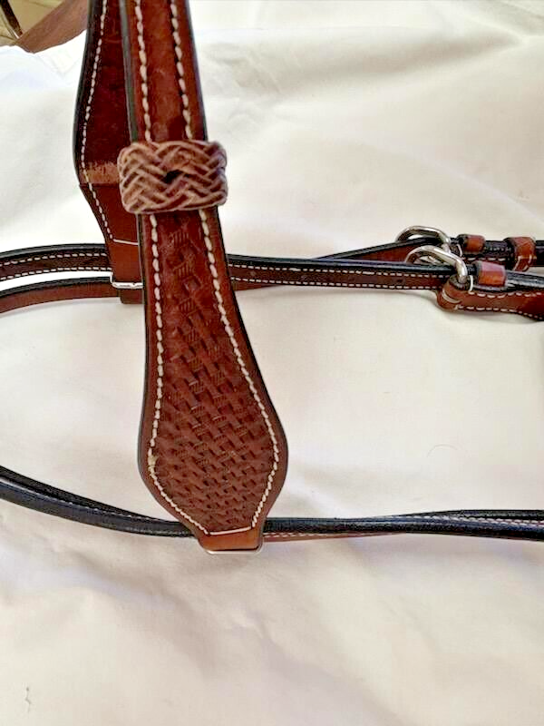 Circle Y Leather Headstall--Basketweave--New With Tags