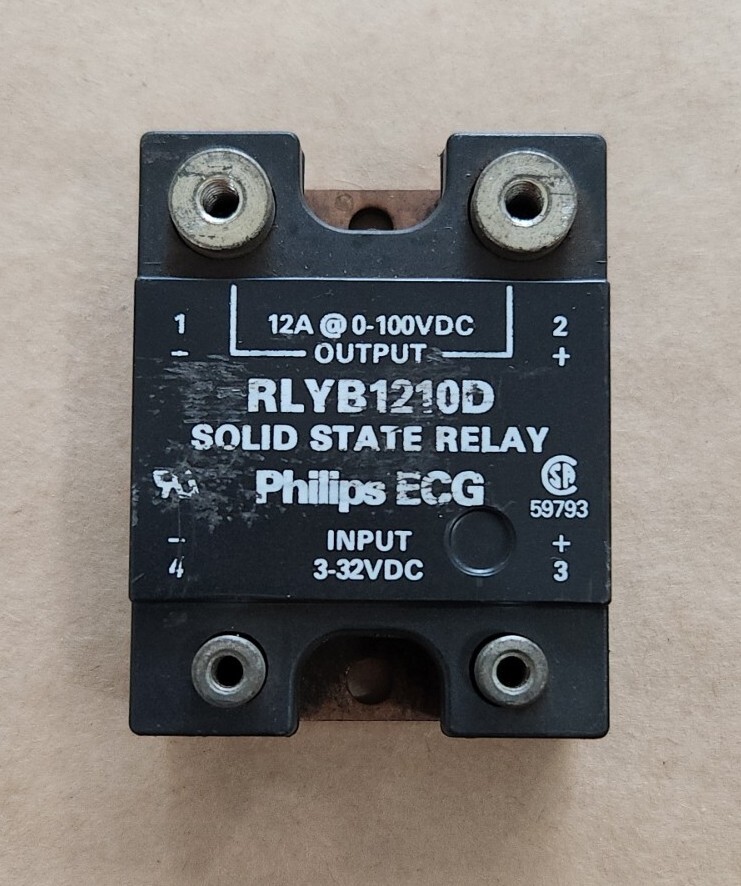 *PREOWNED* ECG RLYB1210D Solid State Relay 12A Input: 3-32Vdc 12A + Warranty!