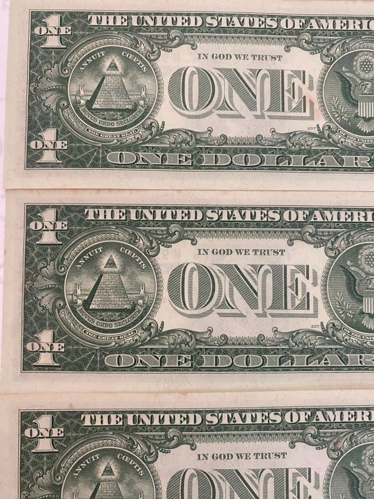 1957 A (6) consecutive numbered certificate notes