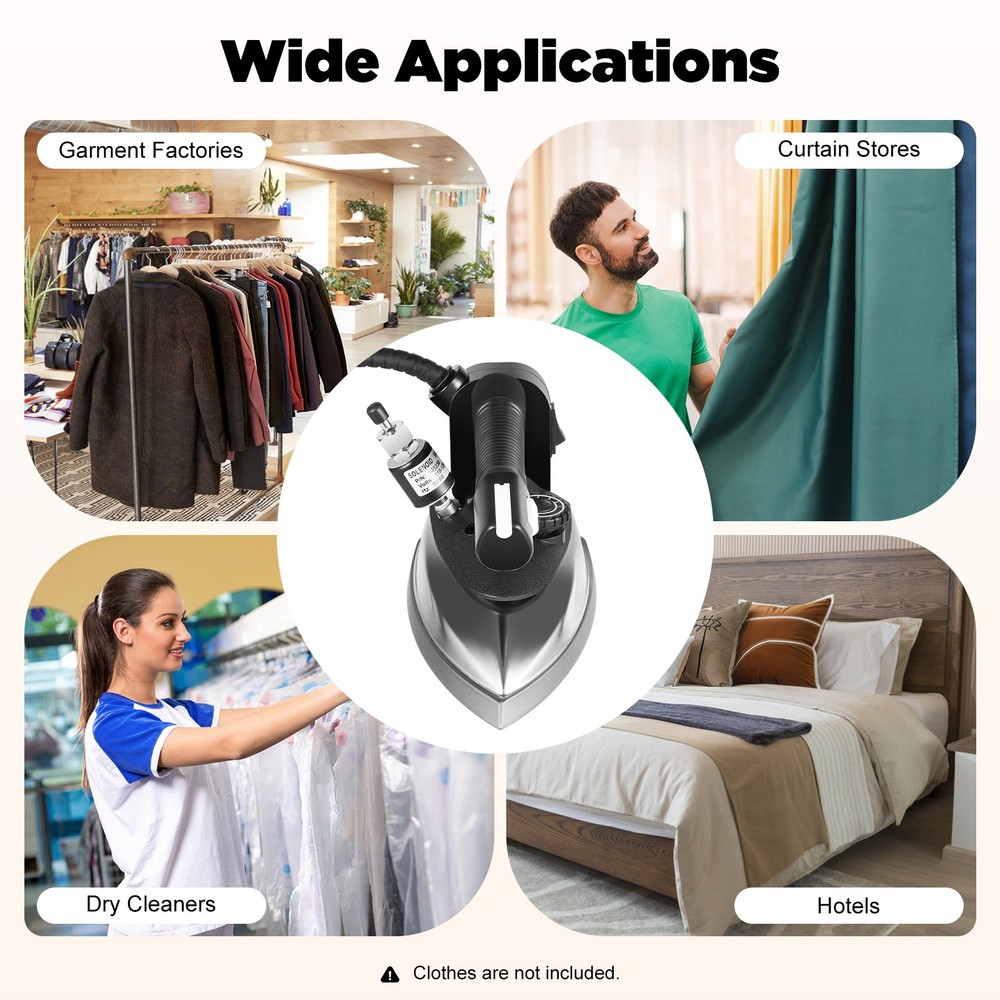Gravity Feed Electric Steam Iron with 3L Tank and Adjustable Temperature