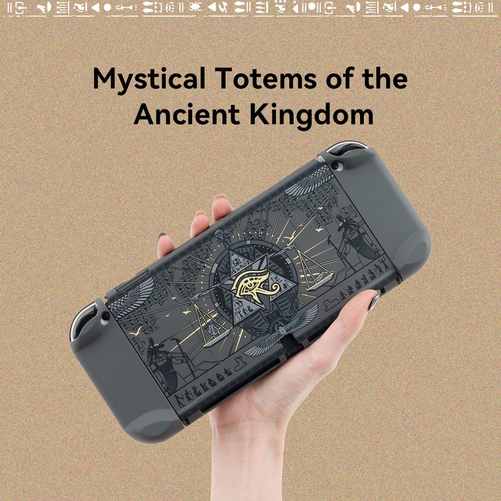 GeekShare Nintendo Switch OLED Protective Case Black PC Hard Shell Black Cover