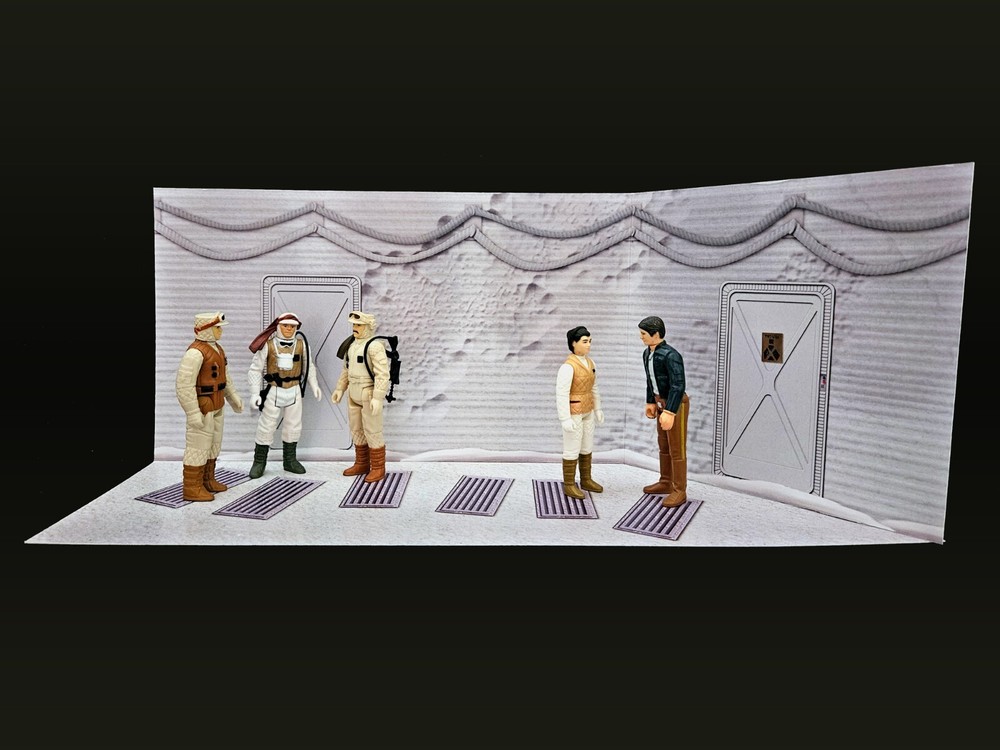 3.75" Echo Base Hallway Backdrop Display Star Wars Hasbro Kenner Ships Free