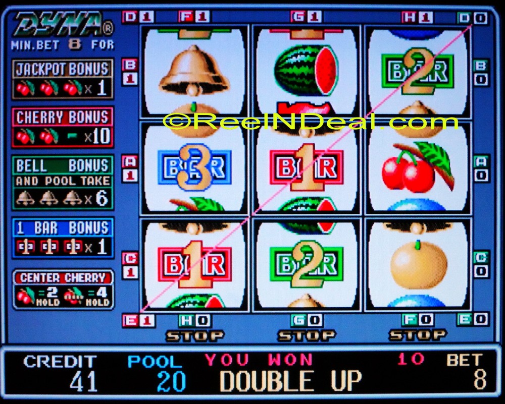 Dyna Super Cherry Master Rare 8-Liner Slot Machine Highly Profitable