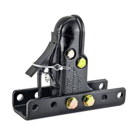 2-5/16 Inch Adjustable Trailer Coupler - 5-Position Adjustable Channel Bracket