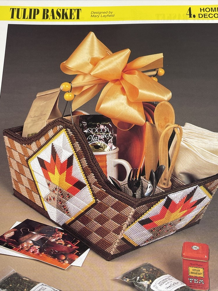 Annie's Attic Tulip Basket Plastic Canvas Pattern