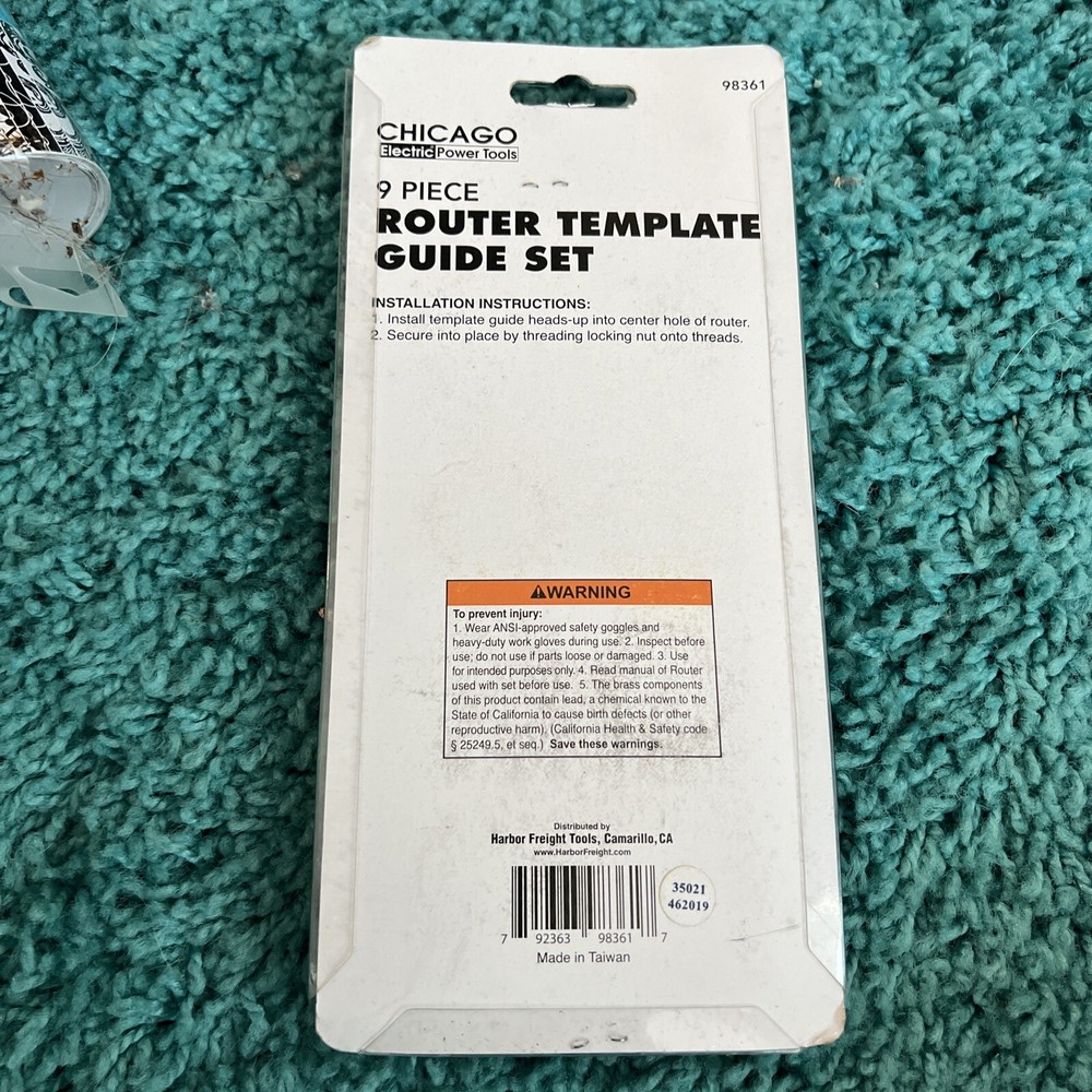 Router Template Guide Kit ! 9- Piece brass set !