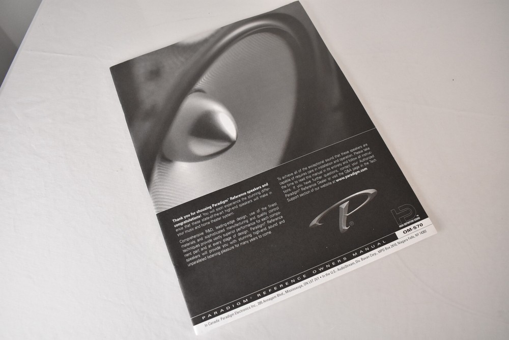 Paradigm OM-570  Original Owner's Manual