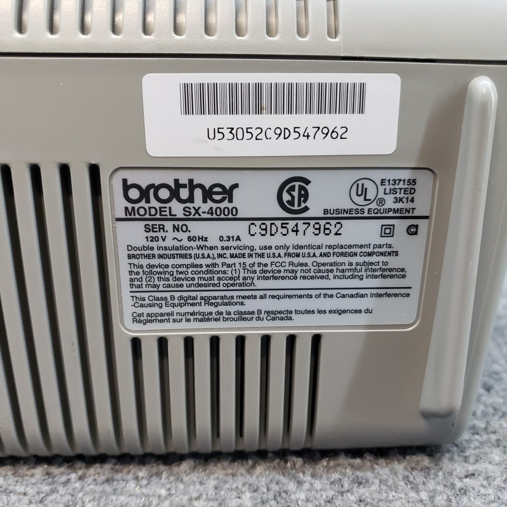 Brother SX-4000 LCD Digital Display Electronic Typewriter Tested