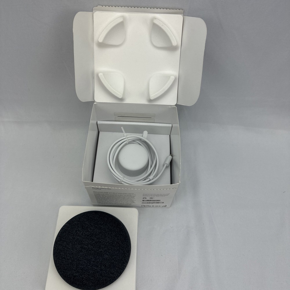 Google Home Mini Smart Assistant Speaker Charcoal (GA00216-US) EUC Never Used