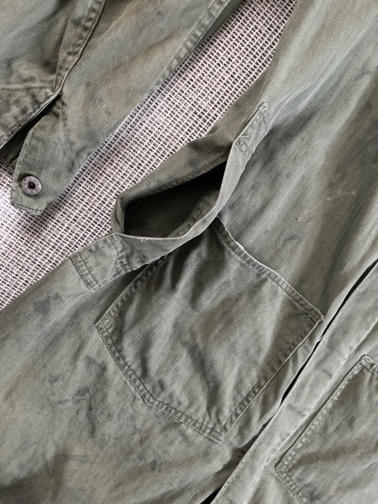 US ARMY WW2 Depot Work COAT HBT OD7