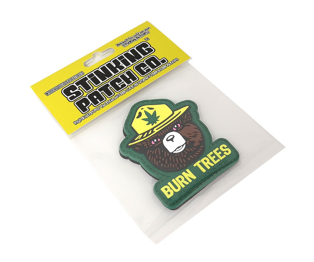 Burn Trees Marijuana Tactical Patch | PVC Rubber | Hook and Loop Bear Patch