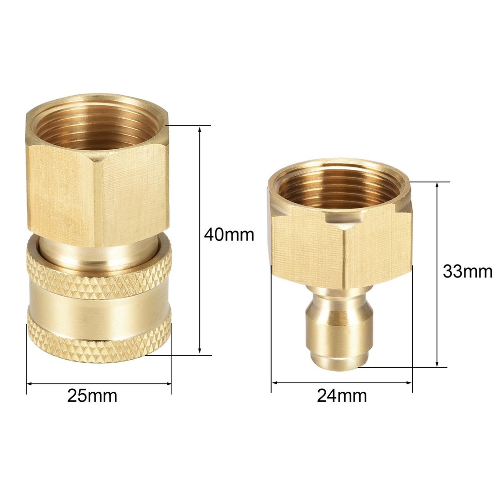 Brass Quick Connect Set M22x1.5 Female Thread