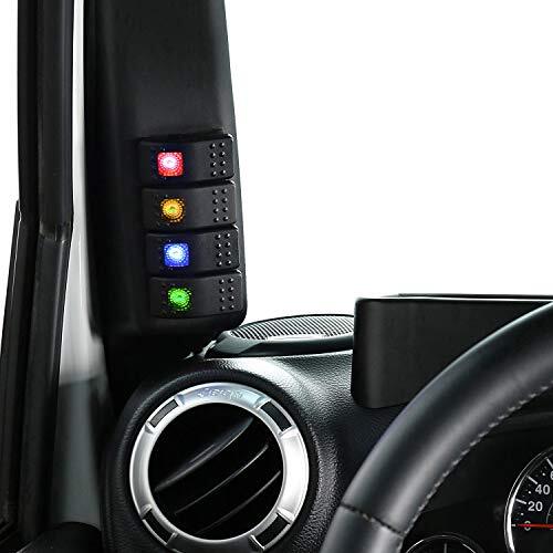 Wrangler Light Switch Panel A-Pillar Switch Pod 4X Switches Compatible with