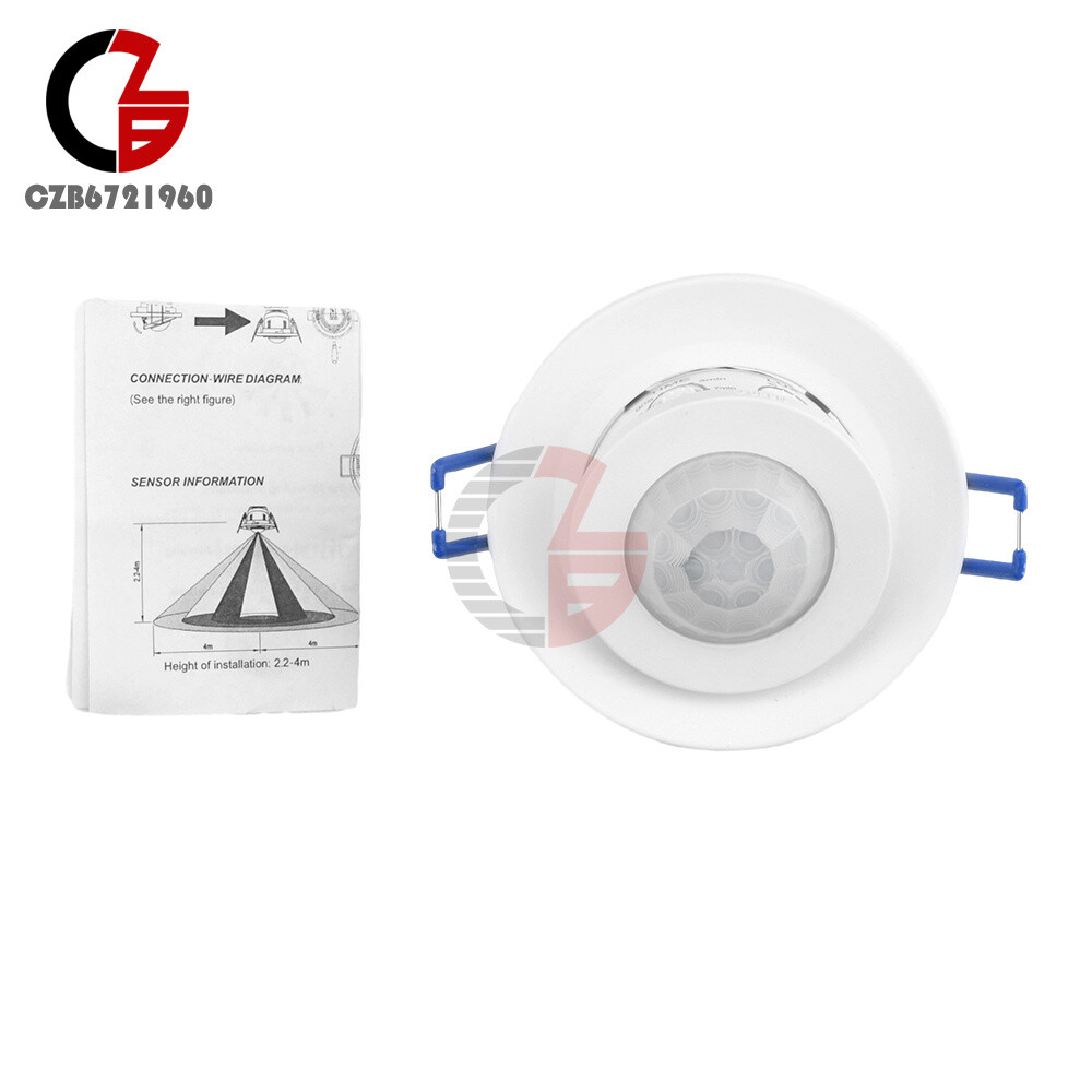 AC220-240V PIR Motion Sensor Detection Embedded Rotary Sensor 360° Motion Sensor