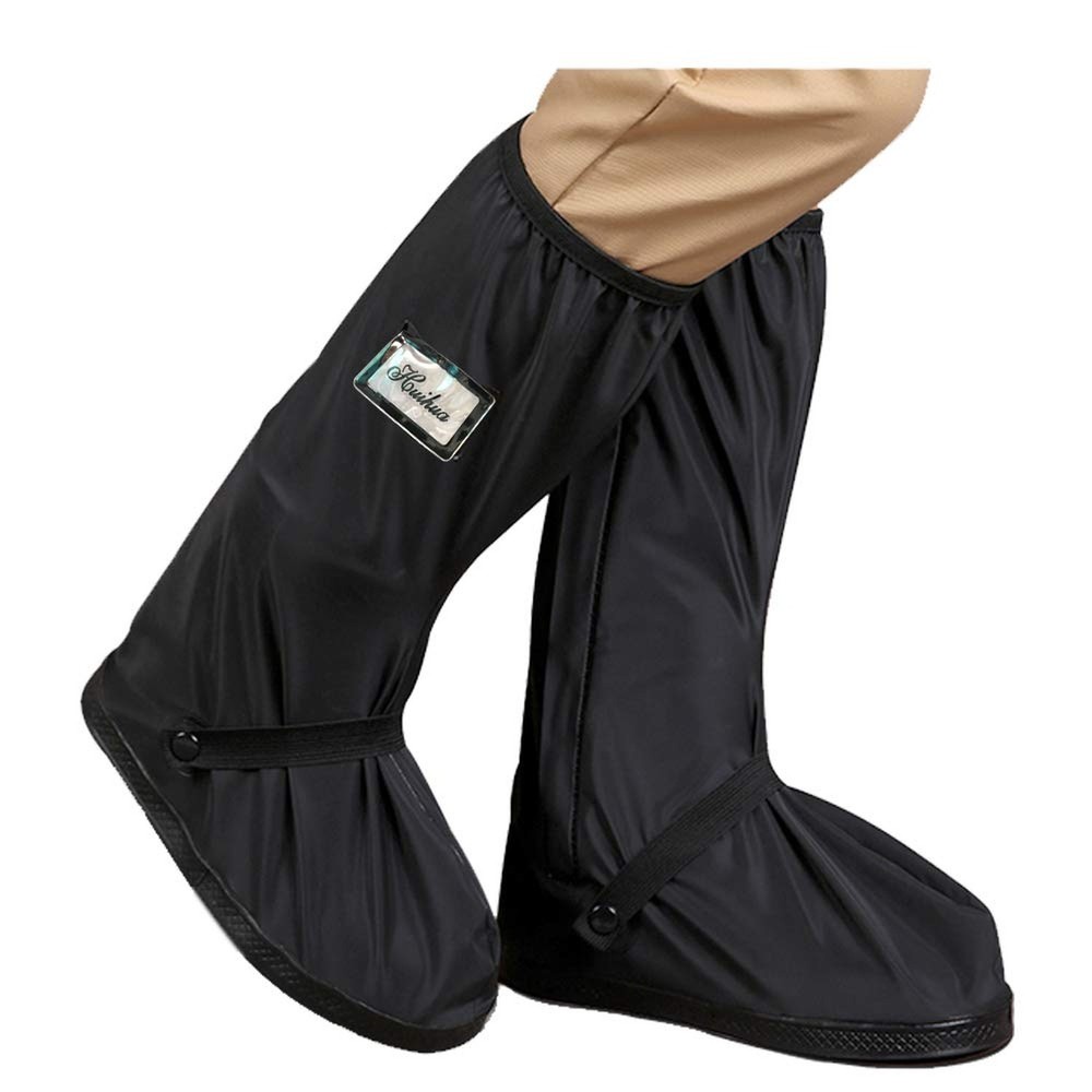 HLKZONE Waterproof Rain Boot Shoes Covers Foldable Reusable Slip Resistant Ov...