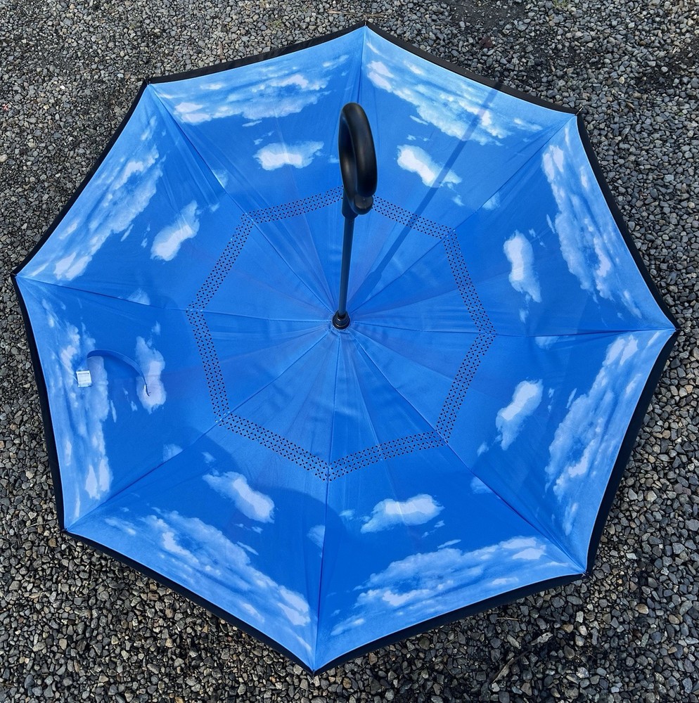 Inverted Blue Sky Umbrella. Great Shape
