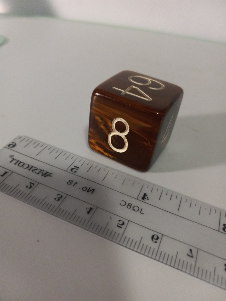 BEAUTIFUL BAKELITE BACKGAMMON DOUBLING CUBE 1 in. Square Tested