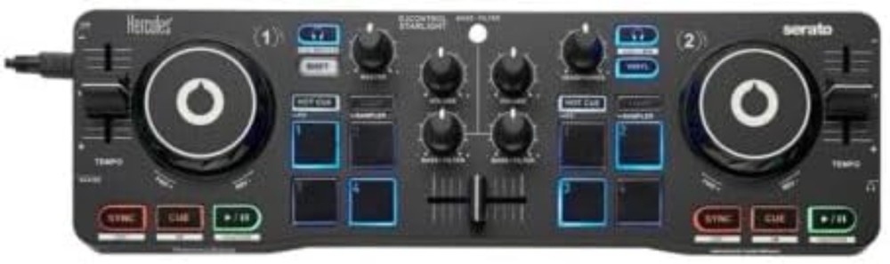 Touch-Sensitive DJ Controller | Built-in Sound Card