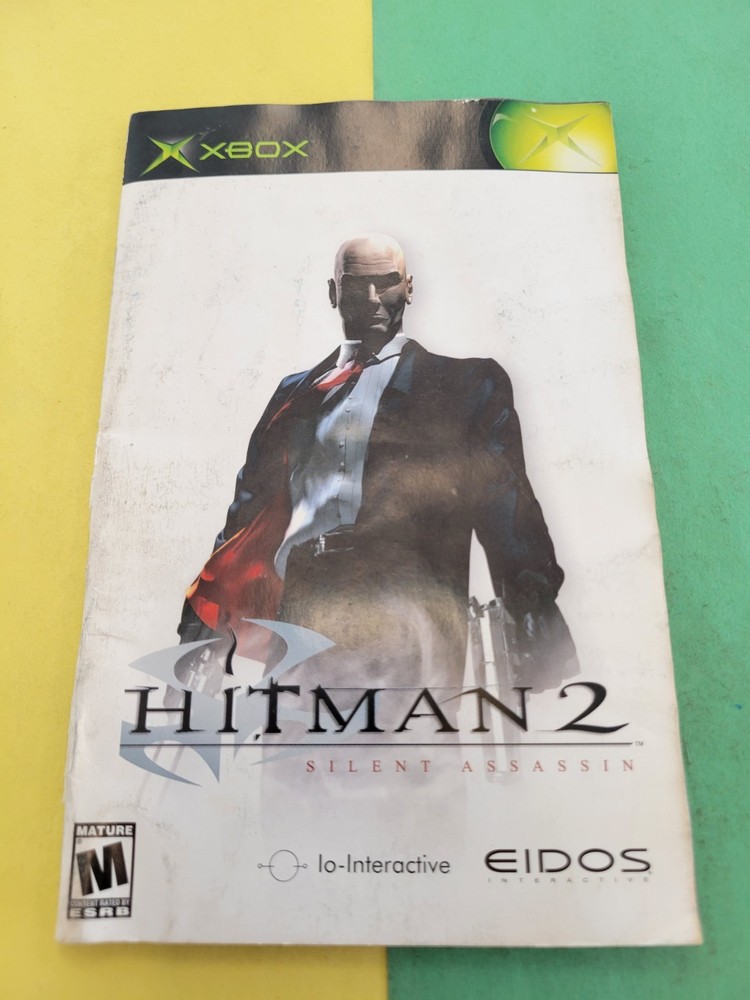 XBOX Hitman 2 Silent Assassin Instruction Manual ONLY