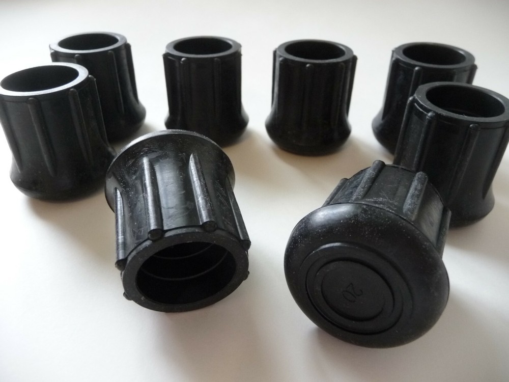 8 Pack 1" Rubber Crutch Tips, Cane Tips, Walker Tips, New $2.12 Each