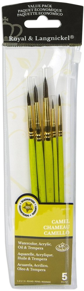 Royal Langnickel Sable Value Pack Brush Set-5/Pkg