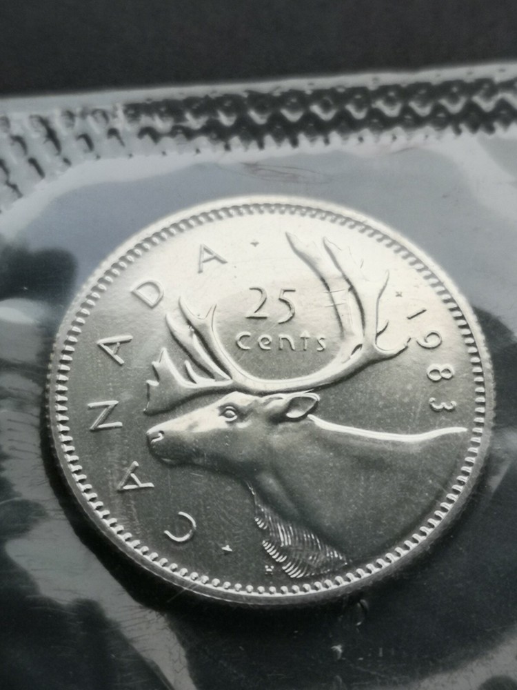 *** CANADA  25  CENTS  1983 ***  SEALED  PROOF  LIKE  *** BETTER  DATE ***